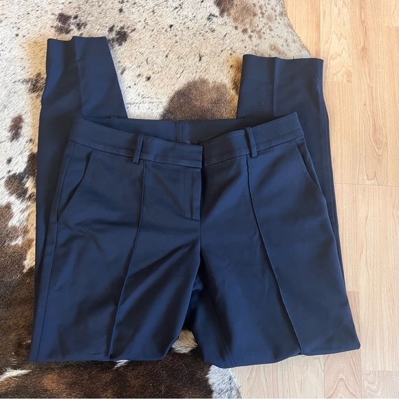 ST. JOHN Caviar Jennifer  Ankle Pants Trousers In Navy Size 6 - Picture 1 of 7